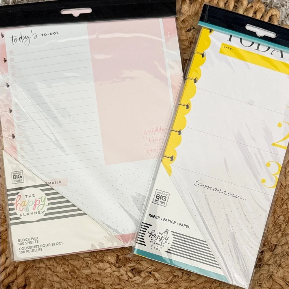 The Happy Planner To Do List Sheet Set - Pink and Yellow